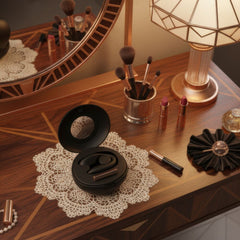 Rosy Gold – C-Shape Vibrator with Luxury Charging Case – Black