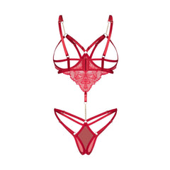 Obsessive – Matildea Crotchless Teddy – Red