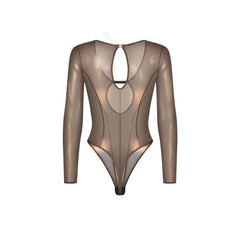 Obsessive – Soranna Long-Sleeved Crotchless Teddy – Brown