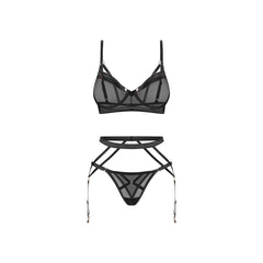Obsessive – Euridia Lingerie Set 3-pcs – Black