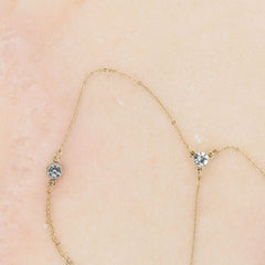 Otazu - Twin Crystal Anklet- Transparent
