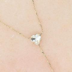 Otazu - Love Anklet Crystal Heart - Transparent