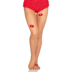 Leg Avenue – Spandex Tights with Kisses – Red