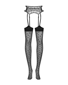 Obsessive - Isinne Garter Stockings - Black