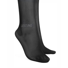 Obsessive - Norless Sexy Crotchless Tights - Black