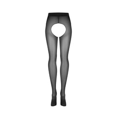 Obsessive - Norless Sexy Crotchless Tights - Black