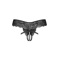 Obsessive - Trinise Crotchless Thong - Black