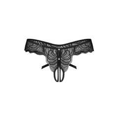 Obsessive - Trinise Crotchless Thong - Black