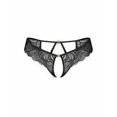 Obsessive - Divienne Crotchless Thong - Black