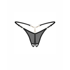 Obsessive - Oxaria Crotchless Thong - Black