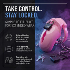 LOCKDOWN - Chastity Cage Medium - Pink