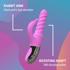 Good Vibes Only - 360° Rotating Thrusting Vibrator - Pink