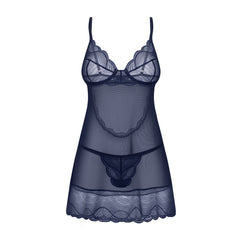 Obsessive - Nightly Chemise Set - Blue