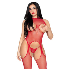 Leg Avenue - Cupless Bodystocking Set - Red