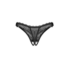Obsessive - Deina More Crotchless Thong - Black