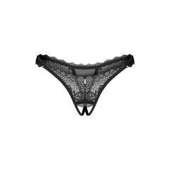 Obsessive - Deina More Crotchless Thong - Black