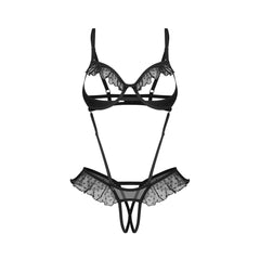 Obsessive - Carrola Crotchless Teddy - Black