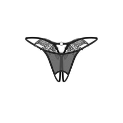 Obsessive - Zaliya Crotchless Thong - Black