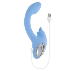 Playboy - Sapphire Dual Vibrator - Sky Blue