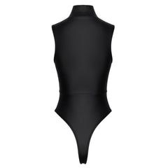 Cottelli Collection - Thong Body with Stand-Up Collar - Black