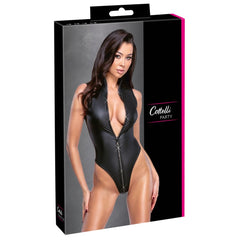 Cottelli Collection - Thong Body with Stand-Up Collar - Black