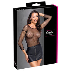Cottelli Collection - Mini Skirt with Rhinestone Zip - Black