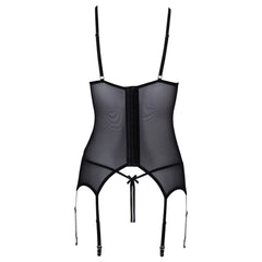 Cottelli Collection - Open Cup Lingerie Set - Black