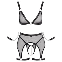 Cottelli Collection - Bondage Lingerie Set - Black