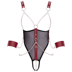 Cottelli Collection - Open Cup Bondage Body - Black
