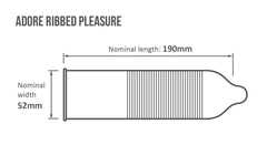 Adore Ribbed Pleasure condoms 144 pcs