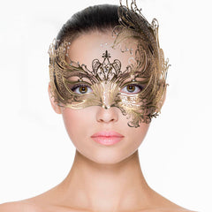 Easytoys Fetish - Metal Mask Gold