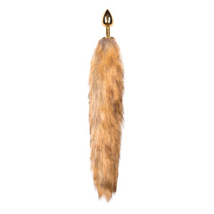 Easytoys Fetish - Butt Plug Gold – Beige Fox Tail
