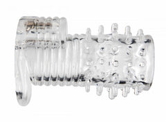Size Matters - Clear Sensations Vibrating Penis Sleeve - Transparent