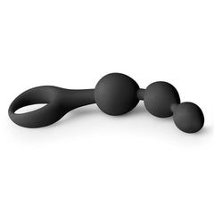 Black Silicone Anal Bead Dildo - 15,5 cm