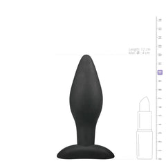 Medium Black Silicone Buttplug