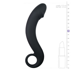 Silicone Black Prostate Dildo - 17,5 cm