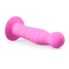 Pink Silicone Suction Cup Dildo - 14 cm