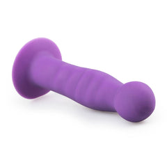 Purple Silicone Suction Cup Dildo - 14 cm