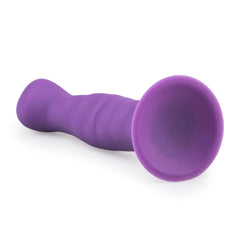 Purple Silicone Suction Cup Dildo - 14 cm