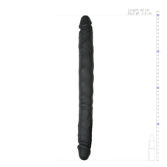 Double Ended Dildo Black - 40 cm