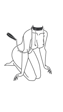 Easytoys Fetish - Leather Collar With Nipple Chains