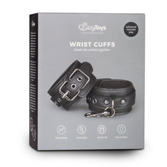 Easytoys Fetish - Faux Leather Handcuffs - Black