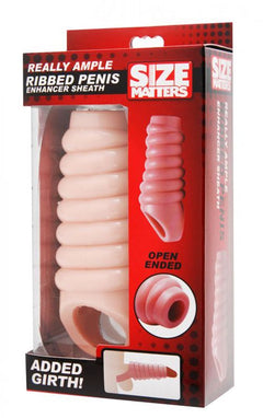 Size Matters - Really Ample Ribbed Penis Enhancer Sheath