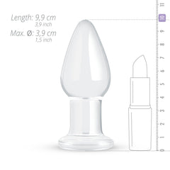 Gildo - Clear Glass Buttplug - 9,4 cm