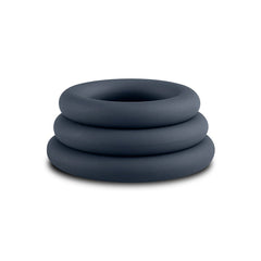 Boners 3-Piece Cock Ring Set - Grey
