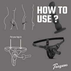 Teazers – Silicone Strap-On Set – Black