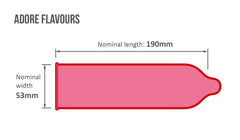 Adore Flavours Condoms - 12 Condoms
