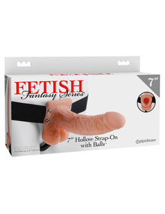 7" Hollow Strap-On With Balls