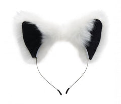 White Fox Tail and Ears Set