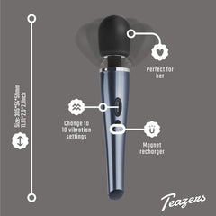 Teazers – Black Lightning Wand Vibrator – Black